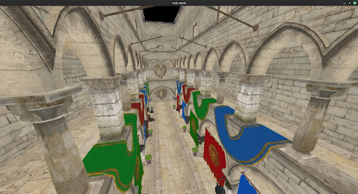Procedurally generated environment used for training rollouts.