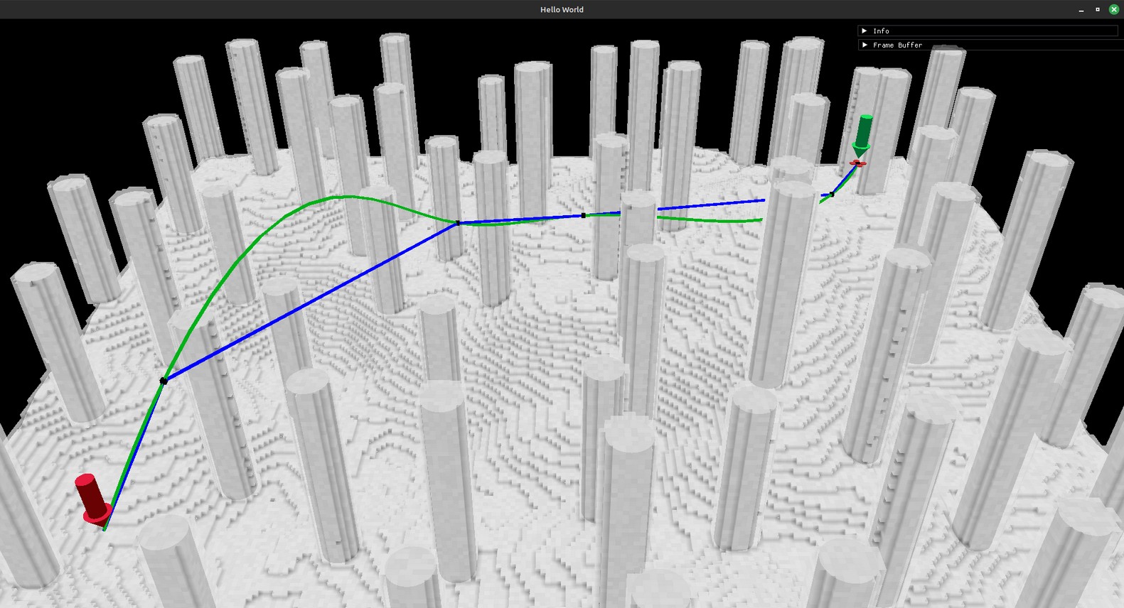 The same scene with the rendered depth image the policy consumes.