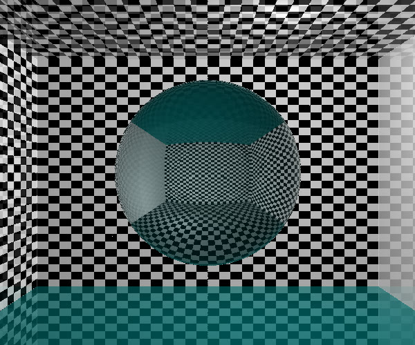Light refracting through a glass sphere.
