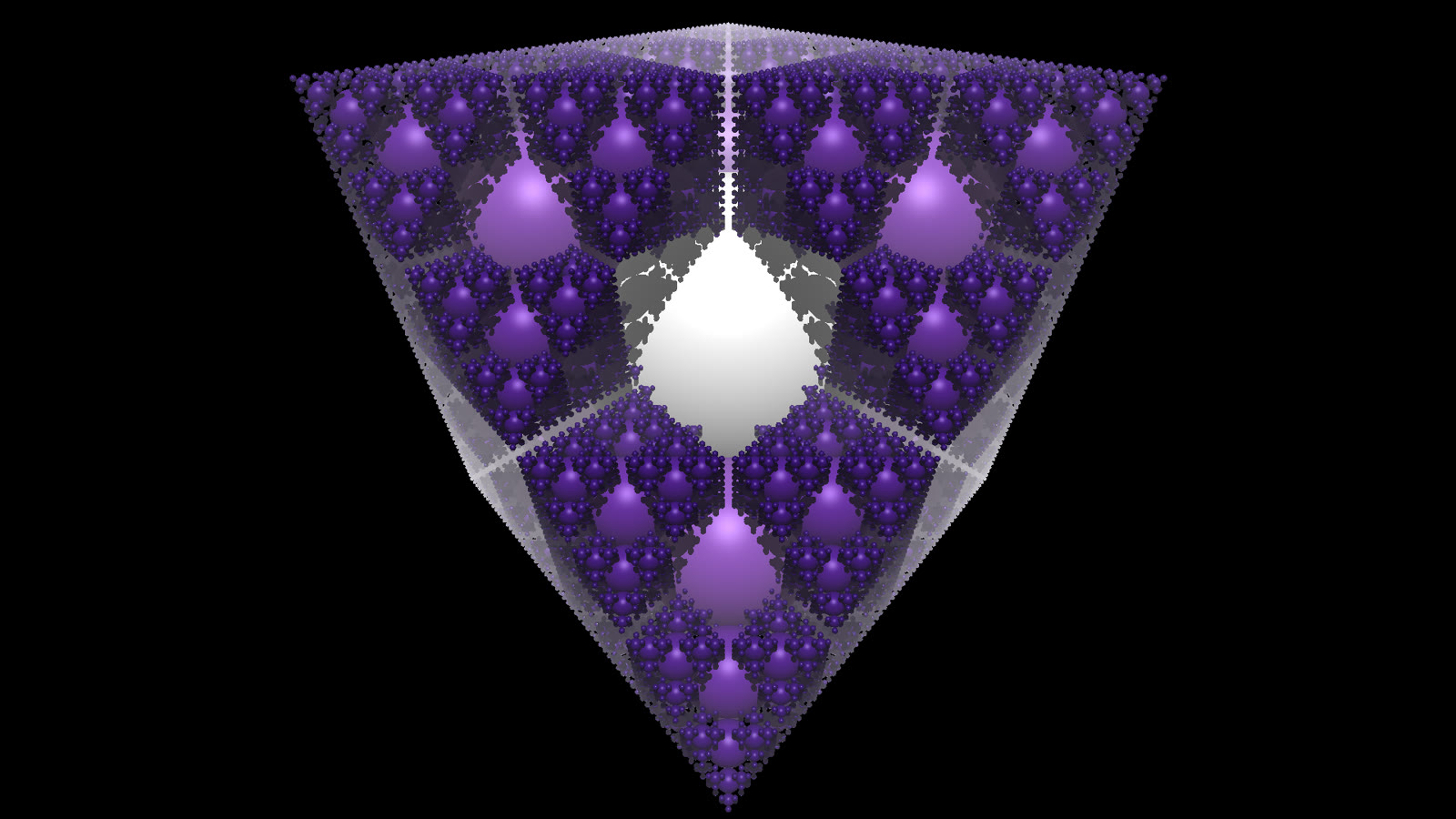 Phong shading and shadows across a sphere scene.